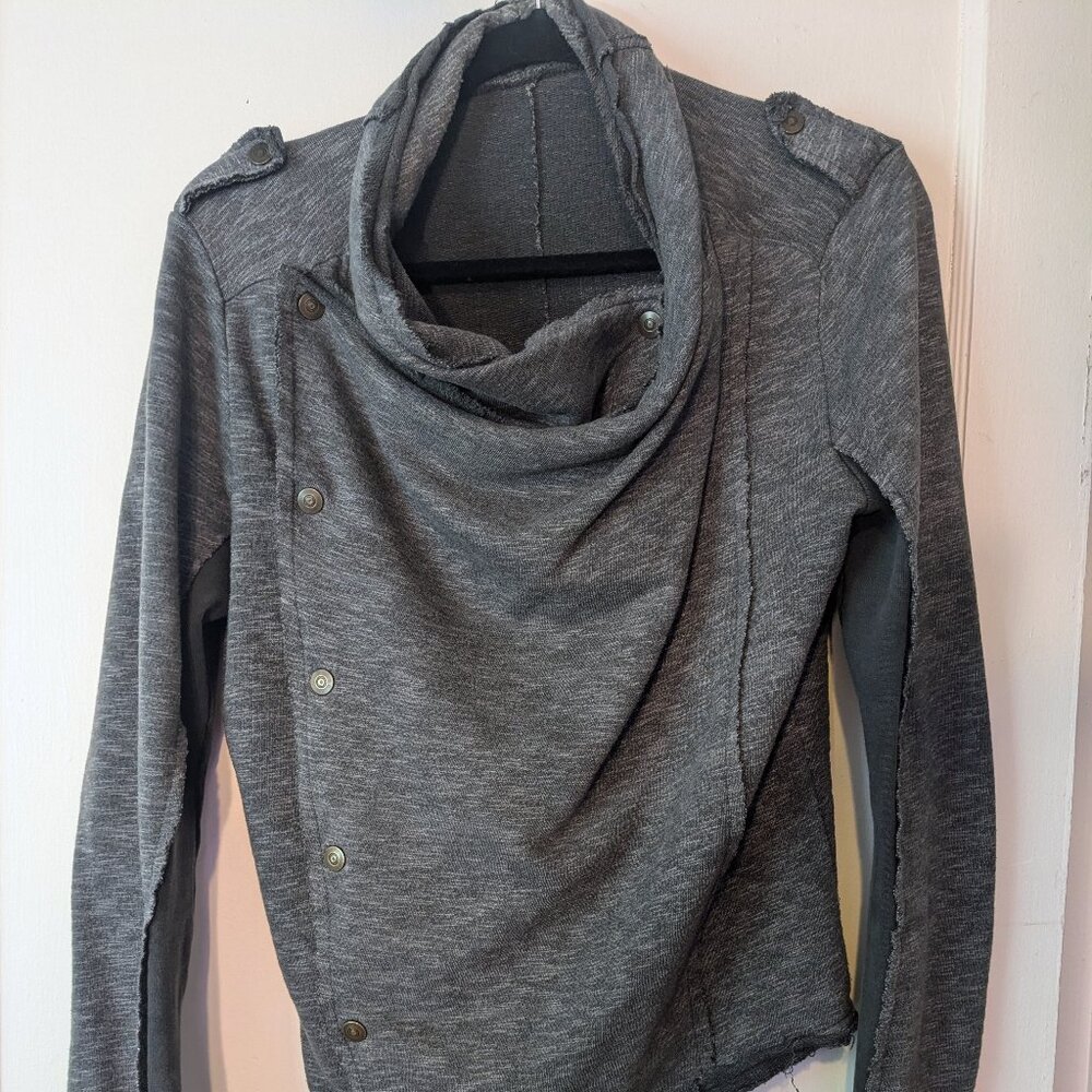 Gray military cowl neck light jacket M